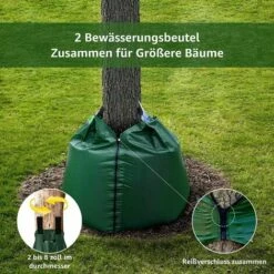 PERLE RARE Sac D'irrigation D'arbre, Système D'irrigation à Débit Réglable De Grande Capacité De 75 L Sac à Eau En PVC Durable Avec Fermeture éclair -Promos Arrosage automatique Magasin 59967738 5