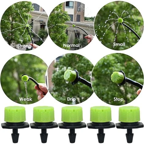 PERLE RARE 100 Pièces Goutte à Goutte Réglable Système D'arrosage Automatique Micro Arroseur Bricolage Plante Serre Jardin, Vert 5 PERLE RARE 100 Pièces Goutte à Goutte Réglable Système D'arrosage Automatique Micro Arroseur Bricolage Plante Serre Jardin, Vert – Image 5