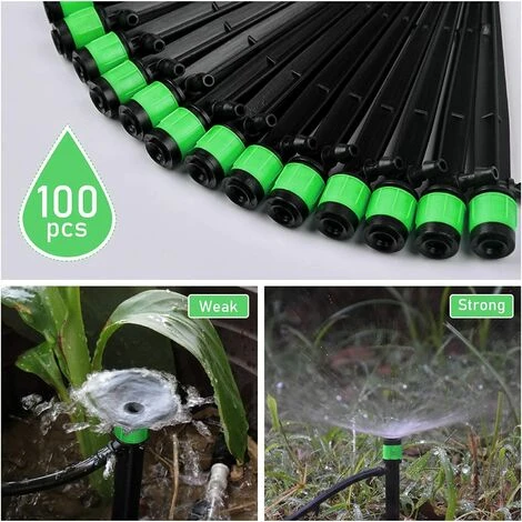 NAXUNNN 100 Pièces Goutteur D'irrigation, 360 Degrés Adjustable Micro Sprinkler 4 NAXUNNN 100 Pièces Goutteur D'irrigation, 360 Degrés Adjustable Micro Sprinkler – Image 4