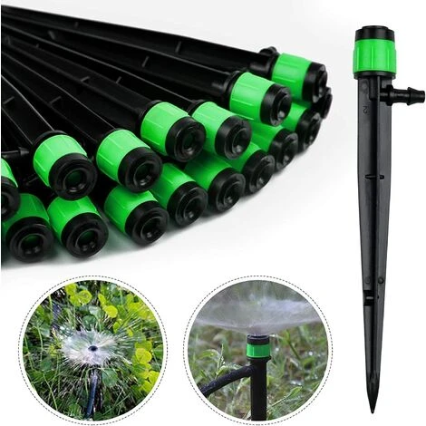 GUAZHUNIFR 100 Pièces Goutteur D'irrigation, 360 Degrés Adjustable Micro Sprinkler Pour Tube D'irrigation, Pour L'irrigation De Pelouse De Serre De Jardin(Vert),GU.B/bon 1 GUAZHUNIFR 100 Pièces Goutteur D'irrigation, 360 Degrés Adjustable Micro Sprinkler Pour Tube D'irrigation, Pour L'irrigation De Pelouse De Serre De Jardin(Vert),GU.B/bon