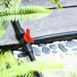 AOUGO 20 Pièces Vanne Commutateur D'Irrigation Goutte Tube D'Irrigation PE 16 Mm Raccords Verrouillage Barbelés Vannes Connecteurs Tuyau Vanne Barbelée Jardin - Arrêter/Activer Le Débit D'eau -Promos Arrosage automatique Magasin 60281897 5