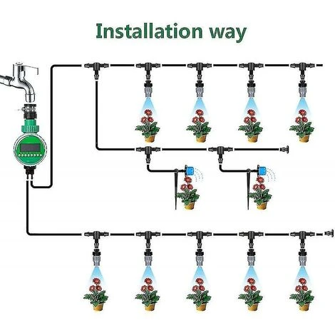 PREMIER Perle De Ceinture D'irrigation Goutte à Goutte De Jardin 98psc à Emporter Système D'irrigation Goutte à Goutte Automatique 4 PREMIER Perle De Ceinture D'irrigation Goutte à Goutte De Jardin 98psc à Emporter Système D'irrigation Goutte à Goutte Automatique – Image 4