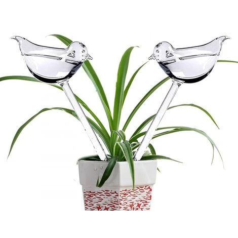 DECKON Lot De 6 Globes D'arrosage En Verre Avec Pointes Auto-arrosage En Forme D'oiseau Pour Plantes, Intérieur Et Extérieur 3 DECKON Lot De 6 Globes D'arrosage En Verre Avec Pointes Auto-arrosage En Forme D'oiseau Pour Plantes, Intérieur Et Extérieur – Image 3