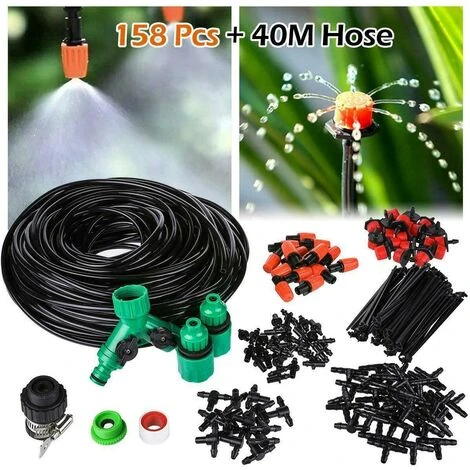 TOPHOMER 40M Système D'irrigation Jardin Par Egouttement 149 Pièces Micro Irrigation Goutte à Goutte Kit, Timer Jardin Auto-arrosant Irrigation De Jardin Pour Plantes De Patio Automatique 2 TOPHOMER 40M Système D'irrigation Jardin Par Egouttement 149 Pièces Micro Irrigation Goutte à Goutte Kit, Timer Jardin Auto-arrosant Irrigation De Jardin Pour Plantes De Patio Automatique – Image 2