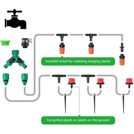 TOPHOMER 40M Système D'irrigation Jardin Par Egouttement 149 Pièces Micro Irrigation Goutte à Goutte Kit, Timer Jardin Auto-arrosant Irrigation De Jardin Pour Plantes De Patio Automatique 5 TOPHOMER 40M Système D'irrigation Jardin Par Egouttement 149 Pièces Micro Irrigation Goutte à Goutte Kit, Timer Jardin Auto-arrosant Irrigation De Jardin Pour Plantes De Patio Automatique – Image 5