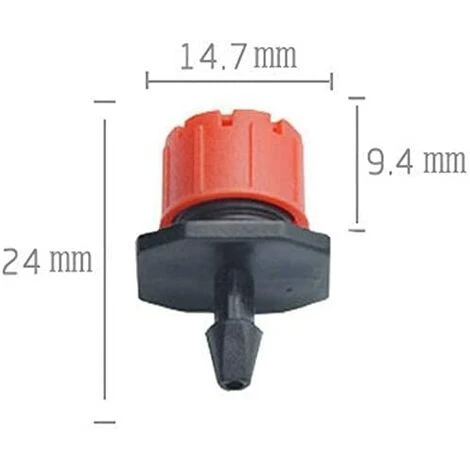 IRISFR Goutteurs Réglables D'Irrigation, 100pcs Goutteur Irrigation Réglable,Automatique D'Arrosage Pour Plante Serre DIY Jardin,rouge,Lilaris 2 IRISFR Goutteurs Réglables D'Irrigation, 100pcs Goutteur Irrigation Réglable,Automatique D'Arrosage Pour Plante Serre DIY Jardin,rouge,Lilaris – Image 2