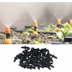 Cisea Connecteur De Tuyau à 2 Voies, 100 Pièces 4/7 Connecteur à 2 Voies Connecteur D'irrigation Goutte à Goutte Raccord Accessoires D'irrigation De Jardin -Promos Arrosage automatique Magasin 61212241 3