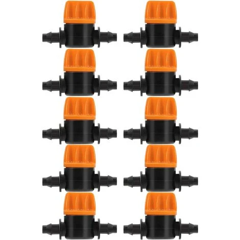 EAUDACè 10 Pièces Vanne De Commutation D'irrigation Goutte à Goutte 4/7 Connecteur De Tube D'irrigation Connecteurs De Tuyau Vanne Barbelée Convient Pour Jardin Agricole 1 EAUDACè 10 Pièces Vanne De Commutation D'irrigation Goutte à Goutte 4/7 Connecteur De Tube D'irrigation Connecteurs De Tuyau Vanne Barbelée Convient Pour Jardin Agricole