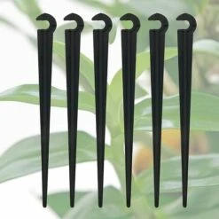FOZIY Lot De 100 Tuyau Goutte à Goutte Support, Goute A Goute Arrosage Support, Irrigation Support,Piquets De Tuyau Égouttement, Piquets De Tuyau Irrigation, Pour 4/7 Tuyau D'Arrosage Goutte à Goutte,Noir,Fonepro