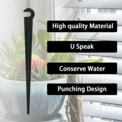 FOZIY Lot De 100 Tuyau Goutte à Goutte Support, Goute A Goute Arrosage Support, Irrigation Support,Piquets De Tuyau Égouttement, Piquets De Tuyau Irrigation, Pour 4/7 Tuyau D'Arrosage Goutte à Goutte,Noir，Fonepro -Promos Arrosage automatique Magasin 63707929 4