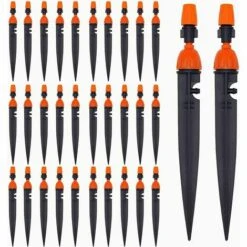 SINCèREETALI Lot De 40 Gouttes Et Pulvérisation D'eau Système D'arrosage Double Fonction Kit D'irrigation Goutte à Goutte à Micro Débit, Connecteur De Goutteurs D'irrigation à Débit D'eau Pour Tube De 4/7
