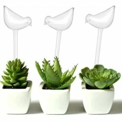 SINCèREETALI 3 PCS Grandes Globes D'Arrosage Pour Plantes Ampoules à Arrosage Automatique En Forme D'Oiseau En PVC Système D'Arrosage Automatique Des Plantes Abreuvoir Transparent Pour Plantes D'Intérieur/Extérieur