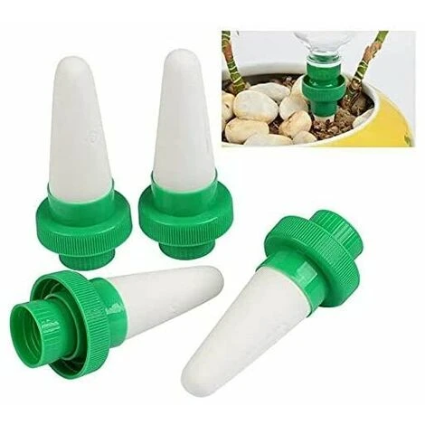 SINCèREETALI Lot De 4 Abreuvoirs Pour Plantes Pour Vacances, Pointes D'arrosage En Céramique Pour Bouteilles En Plastique, Dispositifs D'arrosage Automatique Pour Plantes En Pot D'intérieur Et D'extérieur Et Irrigation Goutte à Goutte 1 SINCèREETALI Lot De 4 Abreuvoirs Pour Plantes Pour Vacances, Pointes D'arrosage En Céramique Pour Bouteilles En Plastique, Dispositifs D'arrosage Automatique Pour Plantes En Pot D'intérieur Et D'extérieur Et Irrigation Goutte à Goutte