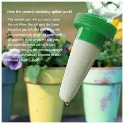 SINCèREETALI Lot De 4 Abreuvoirs Pour Plantes Pour Vacances, Pointes D'arrosage En Céramique Pour Bouteilles En Plastique, Dispositifs D'arrosage Automatique Pour Plantes En Pot D'intérieur Et D'extérieur Et Irrigation Goutte à Goutte 5 SINCèREETALI Lot De 4 Abreuvoirs Pour Plantes Pour Vacances, Pointes D'arrosage En Céramique Pour Bouteilles En Plastique, Dispositifs D'arrosage Automatique Pour Plantes En Pot D'intérieur Et D'extérieur Et Irrigation Goutte à Goutte -Promos Arrosage automatique Magasin 63817407 3