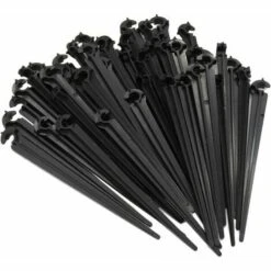 SINCèREETALI Support Tuyau Tube,Support D'égouttement D'Irrigation, Support De Tuyau Fixation Au Sol Pour Piquets "C" Support De Tiges Fixes Pour Tuyau D'irrigation Et Tuyau D'arrosage De Jardin,50 Pcs