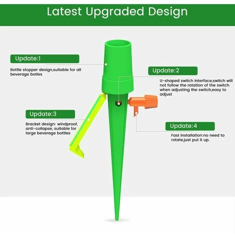 SINCèREETALI Irrigation Goutte à Goutte Kit, 20 Pièces Arroseurs Automatiques Plantes Irrigation Système,D'arrosage Automatique Pour Plantes Avec Système D'arrosage à Libération Lente Pour Plantes D'intérieur 2 SINCèREETALI Irrigation Goutte à Goutte Kit, 20 Pièces Arroseurs Automatiques Plantes Irrigation Système,D'arrosage Automatique Pour Plantes Avec Système D'arrosage à Libération Lente Pour Plantes D'intérieur – Image 2