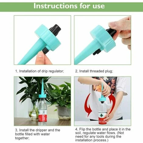 SINCèREETALI 12 Kits D'irrigation Goutte à Goutte, Arrosage Automatique Des Plantes, Système D'irrigation Des Plantes De Jardin, Adapté Au Jardin Intérieur Et Extérieur 2 SINCèREETALI 12 Kits D'irrigation Goutte à Goutte, Arrosage Automatique Des Plantes, Système D'irrigation Des Plantes De Jardin, Adapté Au Jardin Intérieur Et Extérieur – Image 2