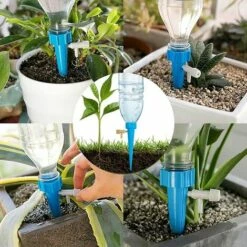 SINCèREETALI Kit D'irrigation Goutte à Goutte, 12 Abreuvoirs Automatiques Pour Plantes Avec Vannes Pour Jardin, Maison, Intérieur, Extérieur -Promos Arrosage automatique Magasin 63821985 5