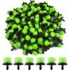 MEZHENG 200pcs Goutteur Irrigation Réglable, 1/4'' Système Dirrigation Goutte à Goutte Micro Flow Drip Head Buses De Brouillard Dirrigation Pour Jardins Potagers Ou Massifs De Fleurs (Vert)