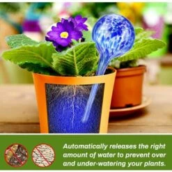 LLOVE Boule D'arrosage Des Plantes 4 Pièces Pile D'arrosage Automatique Verre Ampoule D'arrosage Automatique Système D'arrosage Des Plantes Pot De Jardin Abreuvoir -Promos Arrosage automatique Magasin 64870758 3
