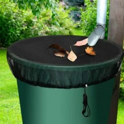 DENUOTOP 2 Pcs Filet Pour Citerne De Pluie, Filet De Protection Pour Tonneau De Pluie Avec Cordon De Serrage, Filet De Protection Réglable, Protection Contre Les Moustiques Et Les Feuilles -Promos Arrosage automatique Magasin 64884464 3