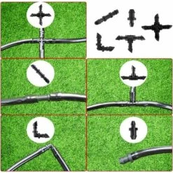 PERLE RARE Système D'irrigation De Jardin, Kit D'irrigation Automatique, Connecteur Pour Kit D'arrosage De Tuyau De 1/4 Pouce Pour Plantes De Serre Dans Le Jardin, La Serre, Le Potager Et La Pelouse -Promos Arrosage automatique Magasin 64903768 3