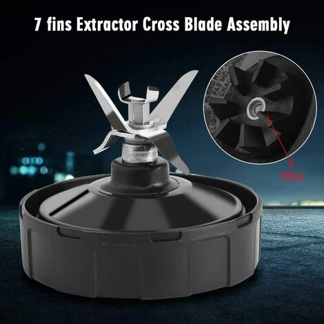 MONLY Pièces De Rechange De Lame Inférieure De Mélangeur, Lame De Rechange D'extracteur à 7 Ailettes, Compatible Avec Les Mélangeurs Nutri Ninja 1000W 1500W 3 MONLY Pièces De Rechange De Lame Inférieure De Mélangeur, Lame De Rechange D'extracteur à 7 Ailettes, Compatible Avec Les Mélangeurs Nutri Ninja 1000W 1500W – Image 3