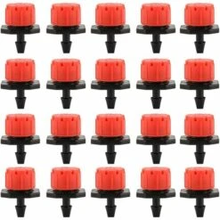 GrooFoo 100PCS Goutteurs Irrigation Goutte à Goutte Dripper, Buses De Gicleurs Émetteur Jardin, Arrosage Goutte à Goutte Automatique 360° Réglable Pour Plante Serre Pelouse DIY GrooFoo