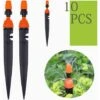 OSQI Lot De 10 Systèmes D'irrigation Goutte à Goutte Et Kit D'irrigation Goutte à Goutte à Double Fonction Avec Connecteur De Tuyau 4 Mm/7 Mm.