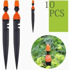 OSQI Lot De 10 Systèmes D'irrigation Goutte à Goutte Et Kit D'irrigation Goutte à Goutte à Double Fonction Avec Connecteur De Tuyau 4 Mm/7 Mm.