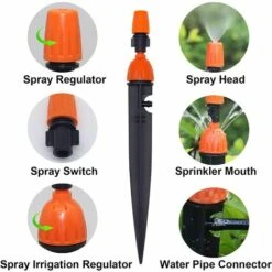 OSQI Lot De 10 Systèmes D'irrigation Goutte à Goutte Et Kit D'irrigation Goutte à Goutte à Double Fonction Avec Connecteur De Tuyau 4 Mm/7 Mm. -Promos Arrosage automatique Magasin 65504272 3
