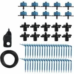 OSQI Kit D'irrigation Goutte à Goutte Arrosage Des Plantes En Pot Système Automatique Flèche Tubes Accessoires 20 M Pour Le Jardinage