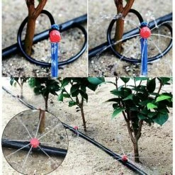 OSQI 100 Pcs Dripper Irrigation Réglable Goutte À Goutte Système D'arrosage Automatique Tuyau Goutte À Goutte Micro Gicleurs Émetteur Goutteurs Pour Plante Serre DIY Jardin -Promos Arrosage automatique Magasin 65504295 4