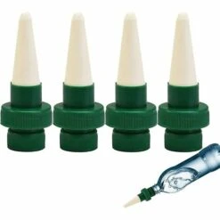 BAICCCF Kit D'arrosage Goutte à Goutte -Kit Goutte à Goutte, Distributeur Automatique D'irrigation D'eau De Plante En Céramique De 4 Pièces, Dispositif D'arrosage Automatique Goutte à Goutte Pour Plante D'intérieur Pendant Les Vacances Ou Tr