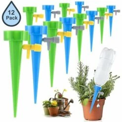 BAICCCF Kit D'arrosage Goutte à Goutte 12 Pièces Dispositifs D'arrosage Automatique Des Plantes Irrigation Goutte à Goutte Automatique Pointes D'arrosage Avec Interrupteur De Commande à Libération Lente Pour Jardin De Serre De Plantes -Promos Arrosage automatique Magasin 65630764 3