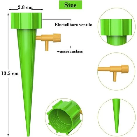 EINEMGELD Irrigation Goutte à Goutte Bouteille Arroseur Automatique Plantes Kit D'irrigation Avec Vannes De Régulation Pour Jardin Maison Intérieur Extérieur 20 Pièces 2 EINEMGELD Irrigation Goutte à Goutte Bouteille Arroseur Automatique Plantes Kit D'irrigation Avec Vannes De Régulation Pour Jardin Maison Intérieur Extérieur 20 Pièces – Image 2
