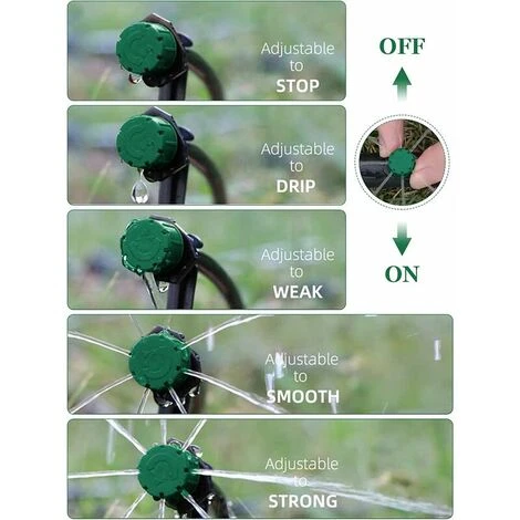 KAEJYIUT 200 Micro-arroseurs Goutte à Goutte Réglables - Système Goutte à Goutte Pour Parterres De Fleurs, Sections De Légumes (vert Foncé) 3 KAEJYIUT 200 Micro-arroseurs Goutte à Goutte Réglables - Système Goutte à Goutte Pour Parterres De Fleurs, Sections De Légumes (vert Foncé) – Image 3