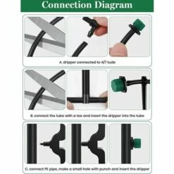 KAEJYIUT 200 Micro-arroseurs Goutte à Goutte Réglables - Système Goutte à Goutte Pour Parterres De Fleurs, Sections De Légumes (vert Foncé) 8 KAEJYIUT 200 Micro-arroseurs Goutte à Goutte Réglables - Système Goutte à Goutte Pour Parterres De Fleurs, Sections De Légumes (vert Foncé) -Promos Arrosage automatique Magasin 65810825 4