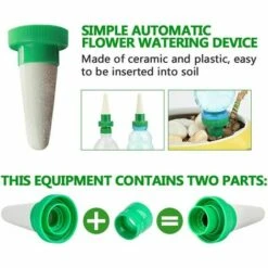 KAEJYIUT 4pcs Automatique Plante D'irrigation D'eau Distributeur Cône En Céramique Tête Plante Verseur Goutte à Goutte D'irrigation Pour Jardin, Plante D'intérieur, Fleurs -Promos Arrosage automatique Magasin 65810858 3