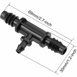 Cisea Sourcing Map Barb Connecteur De Tuyau En T Goutte à Goutte Pour Tuyau De 4 Mm Et 8 Mm De Diamètre Intérieur Mm Pour Système D'irrigation Agricole De Jardin, Plastique 15 Pièces -Promos Arrosage automatique Magasin 65973066 2