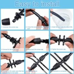 YEURIé Connecteur De Tuyau D'irrigation De Jardin, Connecteurs En T Barbelé Irrigation Goutte à Goutte Pour Tube D'irrigation 8/11 Pouce à 4/7 Pouce Accessoires D'arrosage 6 Voies, 10Pcs -Promos Arrosage automatique Magasin 66386827 5