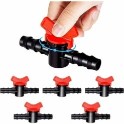 YEURIé 16 Morceaux Vanne D'irrigation Robinet D'arrêt Raccord Plastique Jardin Tuyau En De Commutation Goutte,6Pcs