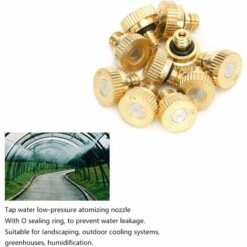 GRID COOL 10 Pièces Buses De Brumisation En Laiton, Buse De Système De Brumisation De Tête De Pulvérisation Extérieure à Basse Pression D'eau Du Robinet De 0,2 Mm 6 GRID COOL 10 Pièces Buses De Brumisation En Laiton, Buse De Système De Brumisation De Tête De Pulvérisation Extérieure à Basse Pression D'eau Du Robinet De 0,2 Mm -Promos Arrosage automatique Magasin 67025699 2