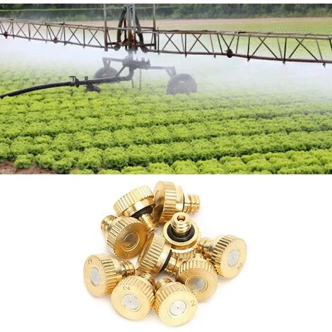 GRID COOL 10 Pièces Buses De Brumisation En Laiton, Buse De Système De Brumisation De Tête De Pulvérisation Extérieure à Basse Pression D'eau Du Robinet De 0,2 Mm 4 GRID COOL 10 Pièces Buses De Brumisation En Laiton, Buse De Système De Brumisation De Tête De Pulvérisation Extérieure à Basse Pression D'eau Du Robinet De 0,2 Mm – Image 4