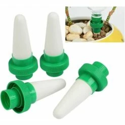 QERSTA 4pcs Automatique Plante D'irrigation D'eau Distributeur Cône En Céramique Tête Plante Verseur Goutte à Goutte D'irrigation Pour Jardin, Plante D'intérieur, Fleurs