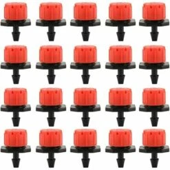 QERSTA 100PCS Goutteurs Irrigation Goutte à Goutte Dripper, Buses De Gicleurs Émetteur Jardin, Arrosage Goutte à Goutte Automatique 360° Réglable Pour Plante Serre Pelouse DIY