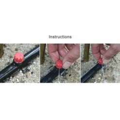 QERSTA 100PCS Goutteurs Irrigation Goutte à Goutte Dripper, Buses De Gicleurs Émetteur Jardin, Arrosage Goutte à Goutte Automatique 360° Réglable Pour Plante Serre Pelouse DIY -Promos Arrosage automatique Magasin 67646999 4