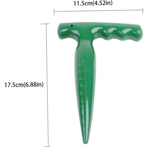FLYME 2 Pcs Outil De Poinçonneuse De Trou De Chasse-perforation De Jardinage Avec Poignée Ergonomique Pour Planter Des Semis Désherbage 2 FLYME 2 Pcs Outil De Poinçonneuse De Trou De Chasse-perforation De Jardinage Avec Poignée Ergonomique Pour Planter Des Semis Désherbage – Image 2