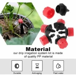 FLYME 100 Goutteurs D'irrigation Réglables 6.35mm Système D'irrigation Goutte à Goutte Automatique Micro Goutteurs D'arrosage Pour Serre De Plantes -Promos Arrosage automatique Magasin 67807042 3