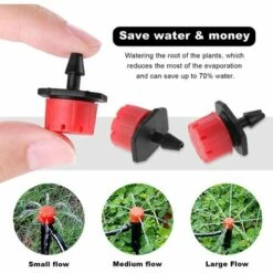 FLYME 100 Goutteurs D'irrigation Réglables 6.35mm Système D'irrigation Goutte à Goutte Automatique Micro Goutteurs D'arrosage Pour Serre De Plantes -Promos Arrosage automatique Magasin 67807042 5